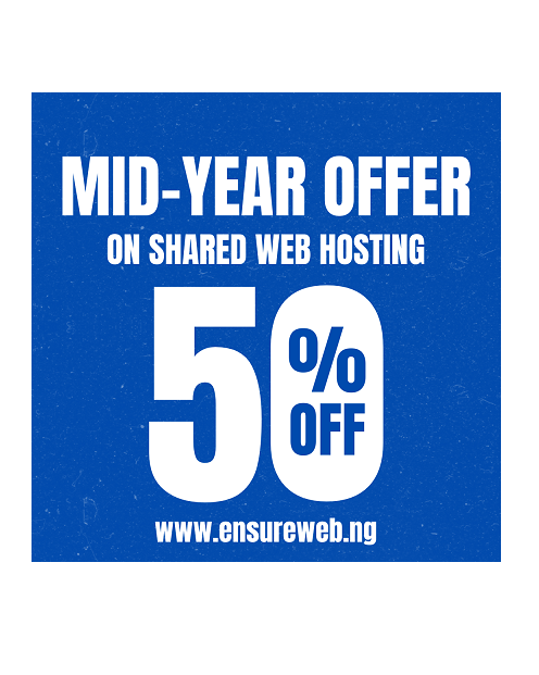 Get 50% OFF Shared Hosting from EnsureTech!
